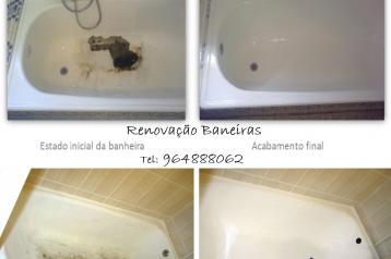 Renovação de banheiras. Restauro de banheiras- esmaltagem, vitrificação..  